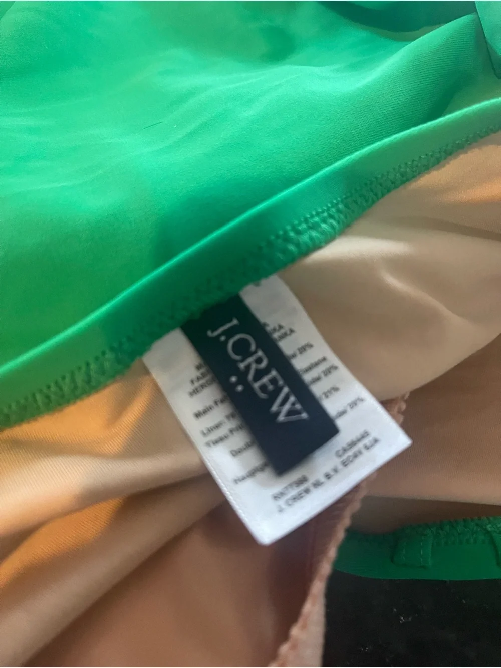 J. Crew Green Draped One-Piece Swimsuit